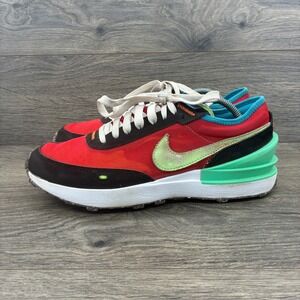 Nike Waffle One Crater Youth‎ Sneakers Red Blue Green Kids Shoes Size 6Y